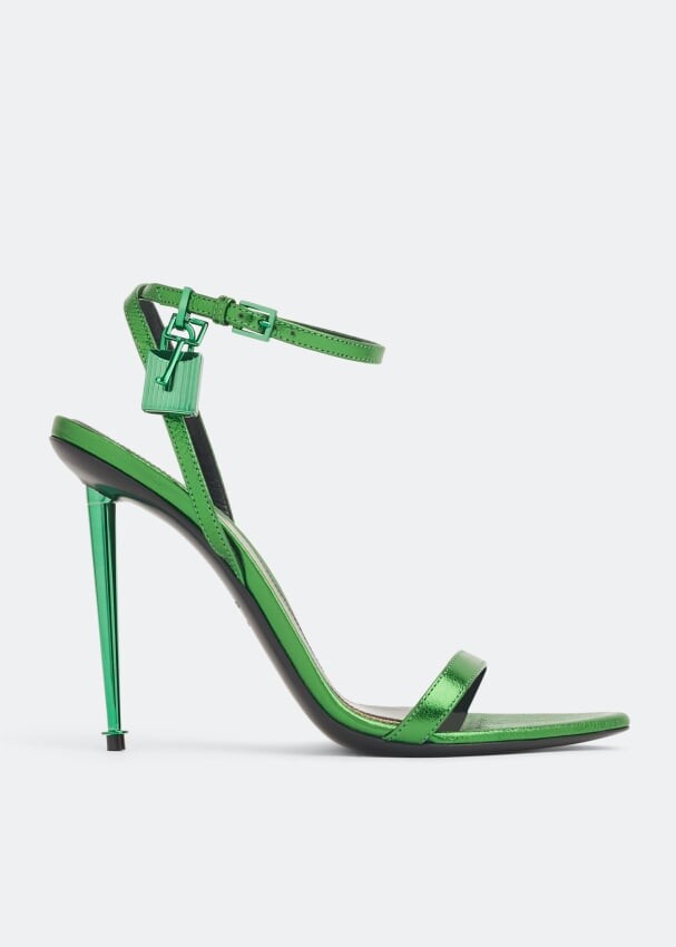 

Сандалии TOM FORD Padlock naked sandals, зеленый