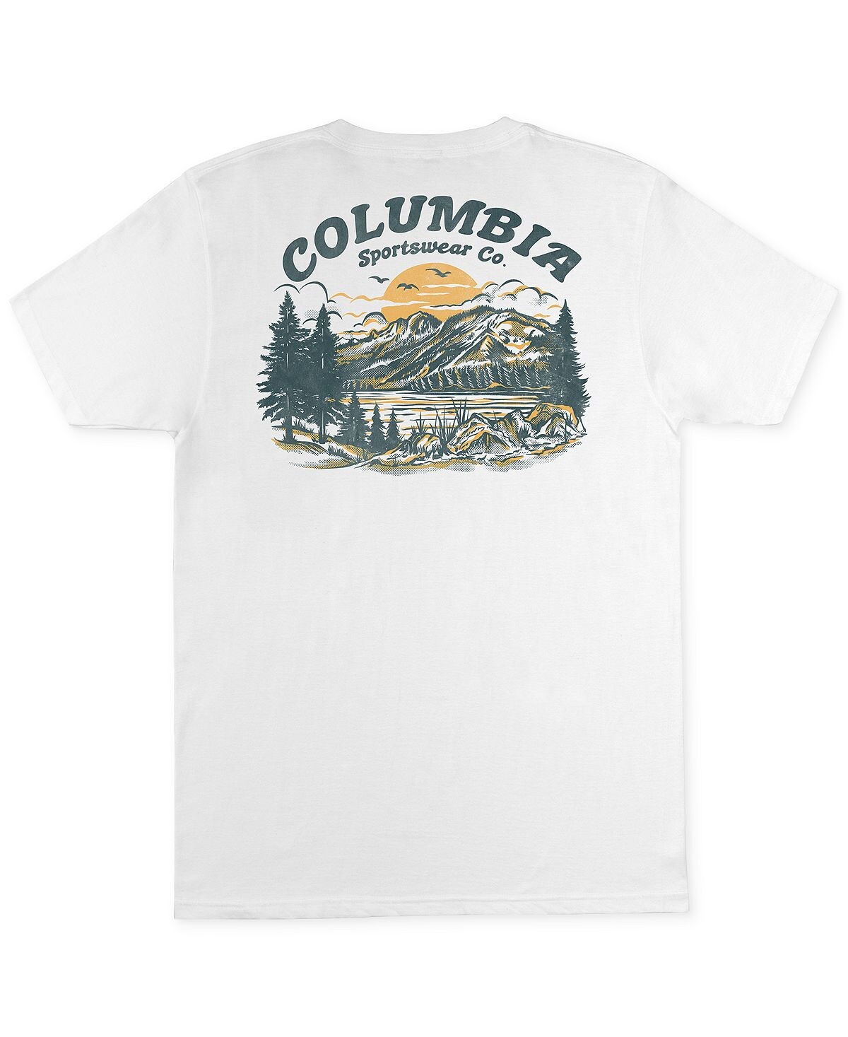 

Мужская футболка с графикой scenic mountain Columbia, белый