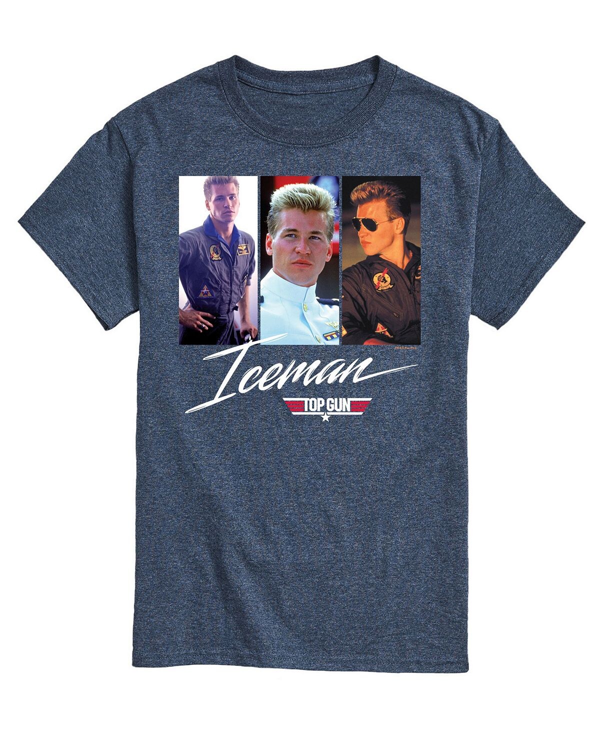 

Мужская футболка с принтом top gun iceman AIRWAVES, синий