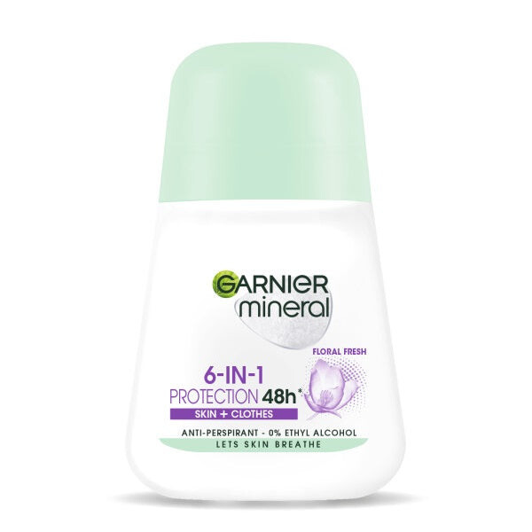 

Garnier Минеральный роликовый антиперспирант 6-в-1 Protection Floral Fresh 50мл