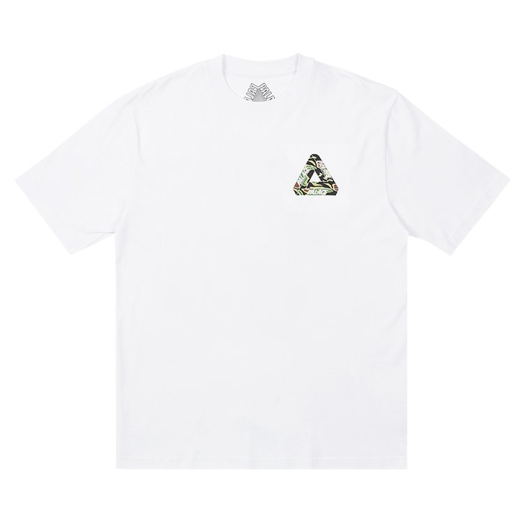 Футболка Palace Jungle Camo Tri-Ferg T-Shirt 'White', белый
