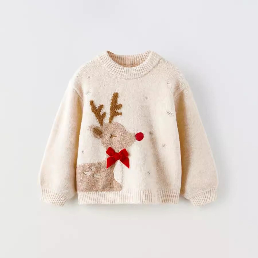 

Свитер ZARA Round Neck Long Sleeve, бежевый