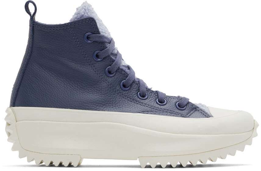 

Синие кожаные кроссовки Run Star Hike Converse