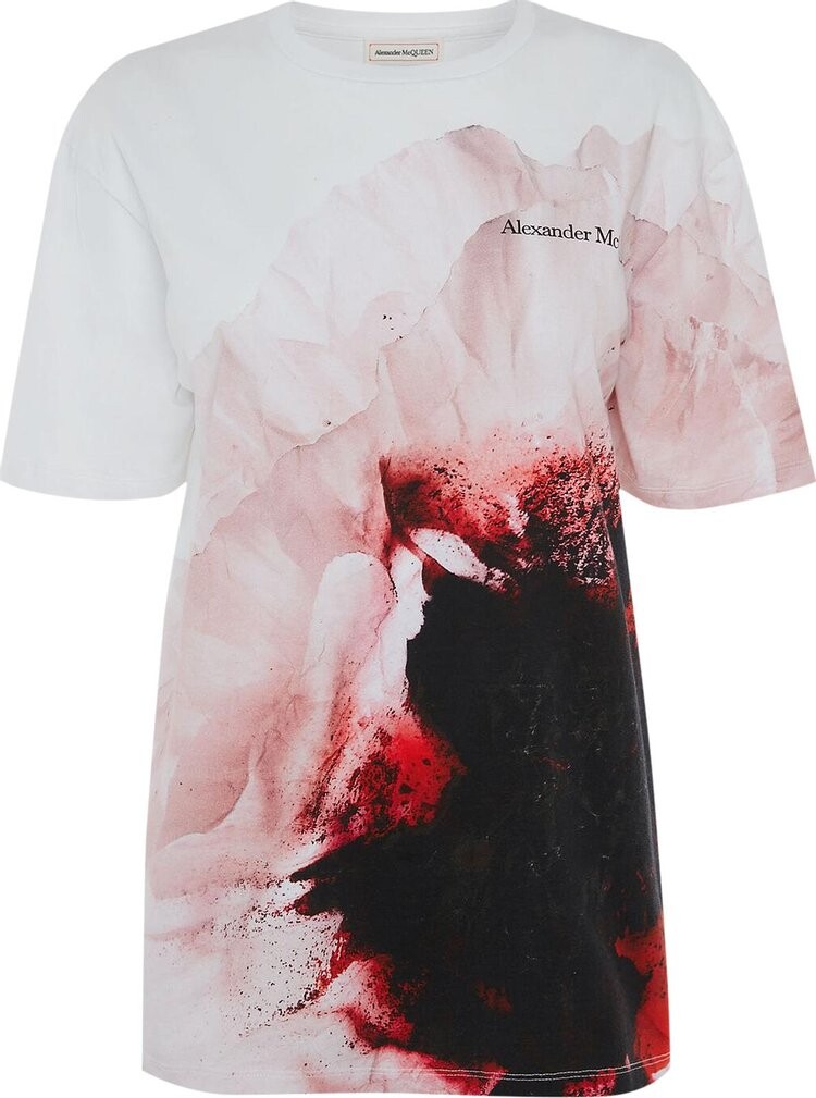 

Футболка Alexander McQueen Paper Flower T-Shirt Rose Gold, розовый