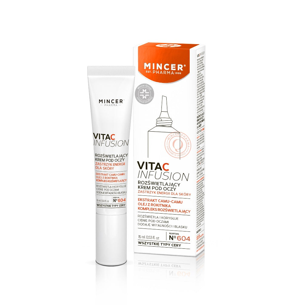 Mincer Pharma Осветляющий крем для кожи вокруг глаз Vita C Infusion №604 15мл осветляющий кожу крем 4 унции eva naturals