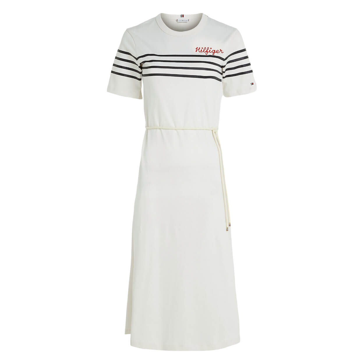 

Платье-футболка Tommy Hilfiger Stripe, белый/темно-синий