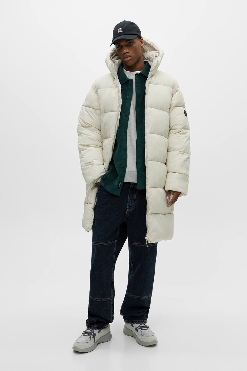 

Базовый пуховик Pull&Bear, песочный