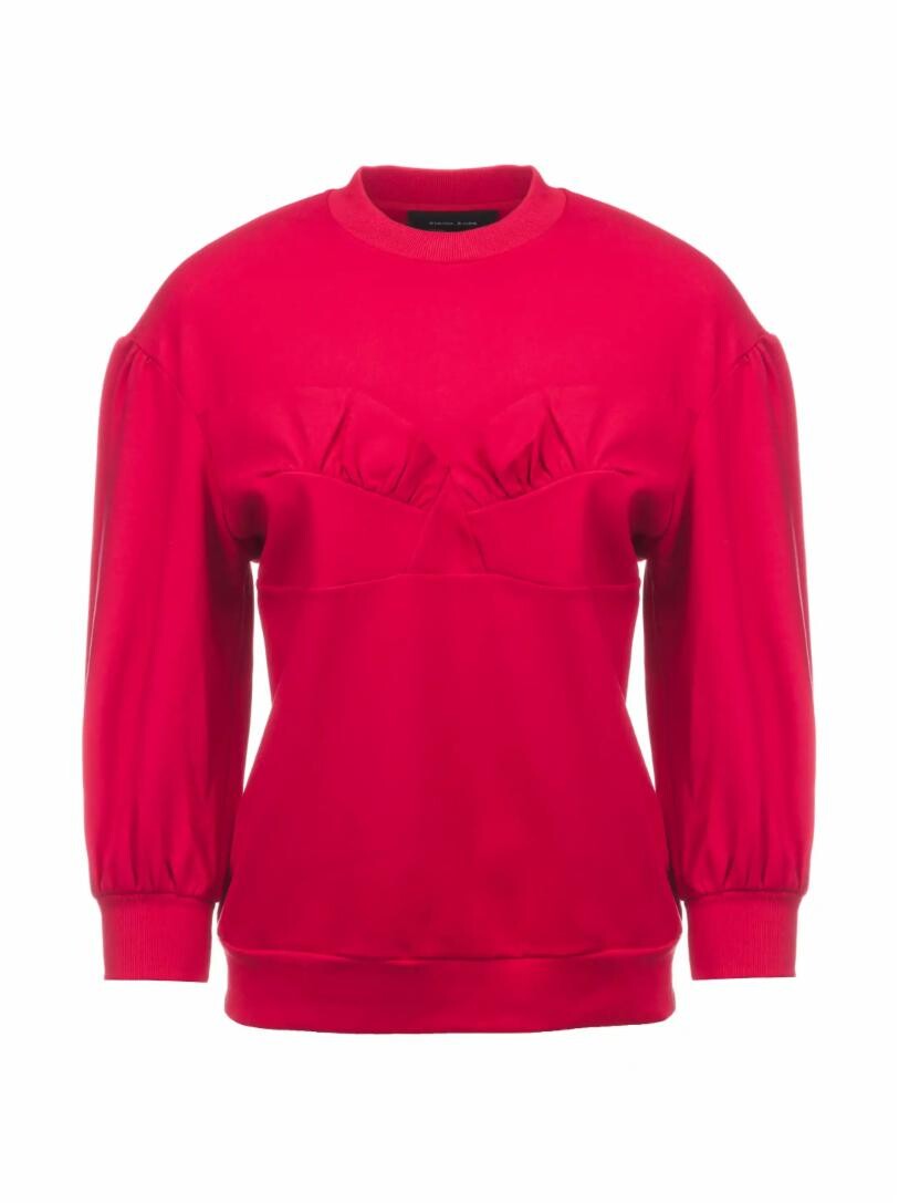 

Свитшот с оборками Simone Rocha, Красный