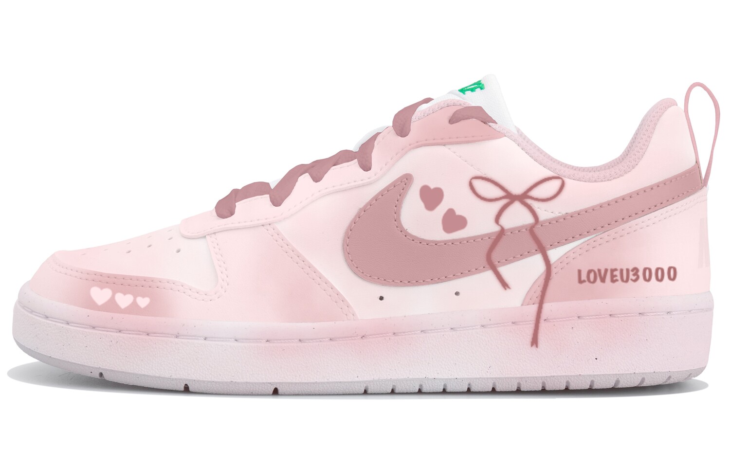 

Кроссовки Nike Court Borough 2 Skateboarding Shoes Women's Low-top White/pink, розовый