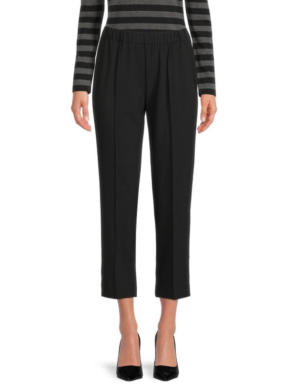 

Брюки с защипами без защипов Saks Fifth Avenue Black