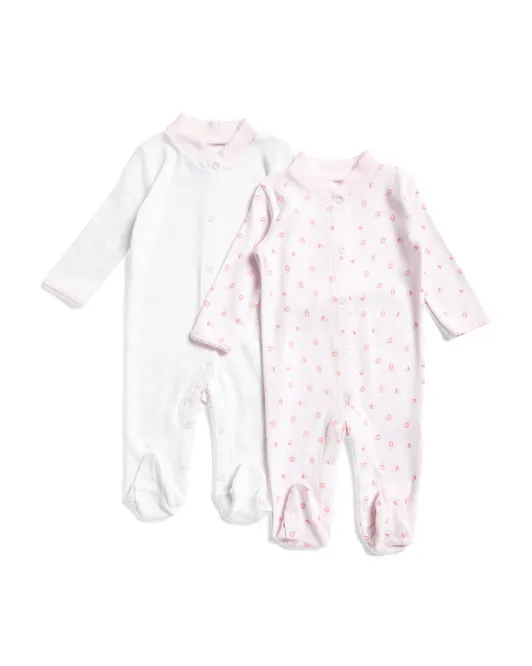 

Комбинезоны с ногами для новорожденных девочек, 2 шт Luxe Threads, розовый