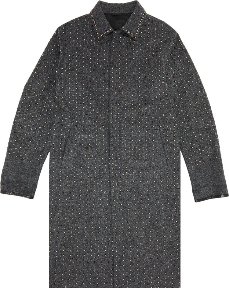 

Тренчкот Vintage Prada Studded Trench Coat 'Charcoal', серый