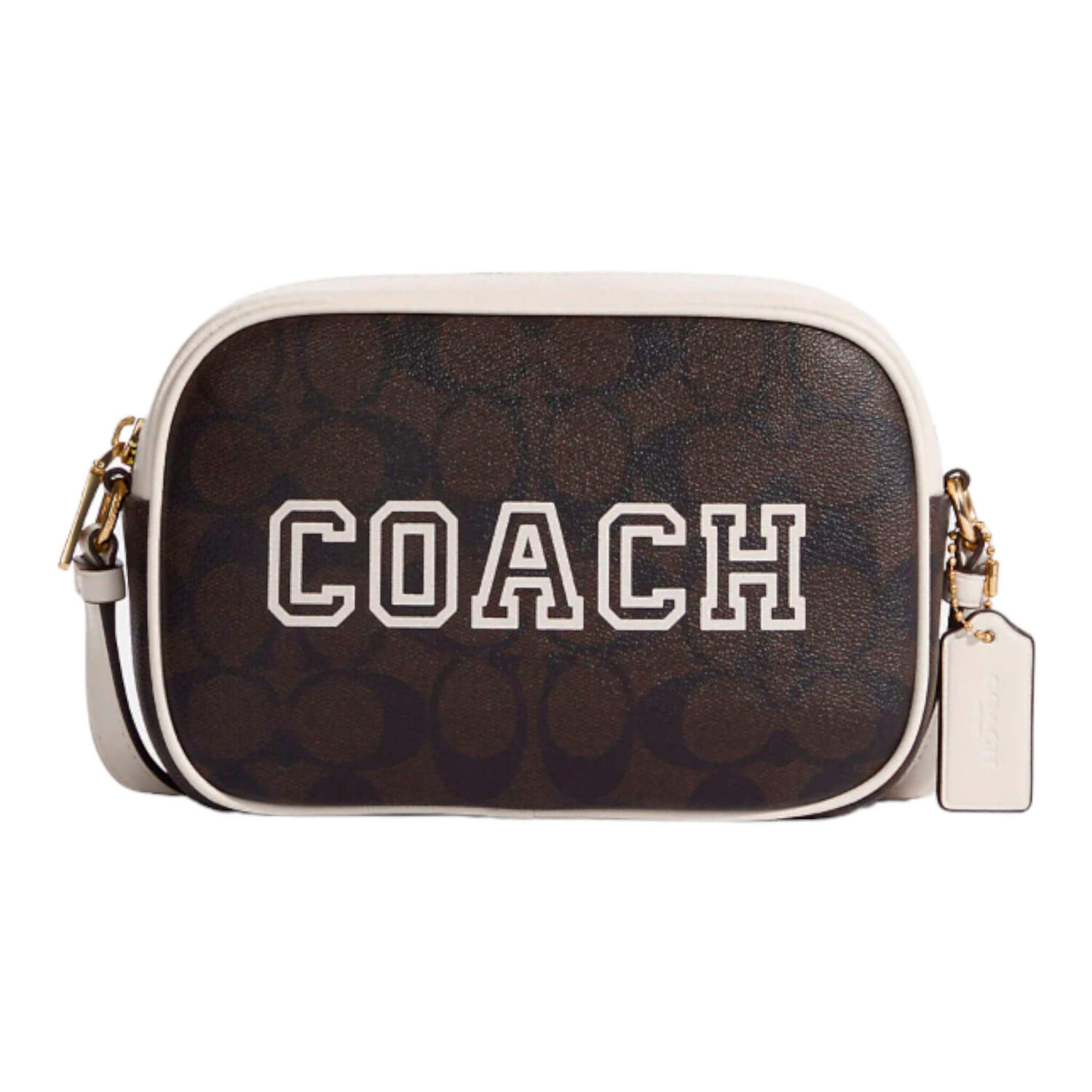 

Сумка Coach Mini Jamie Camera With Varsity Motif, коричневый