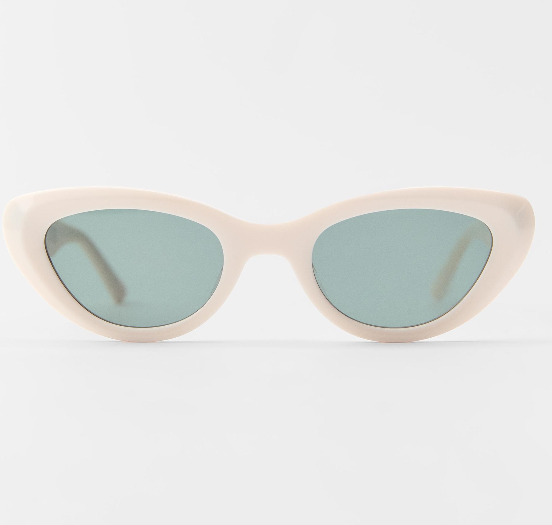 Солнцезащитные очки Zara Acetate Cateye, белый