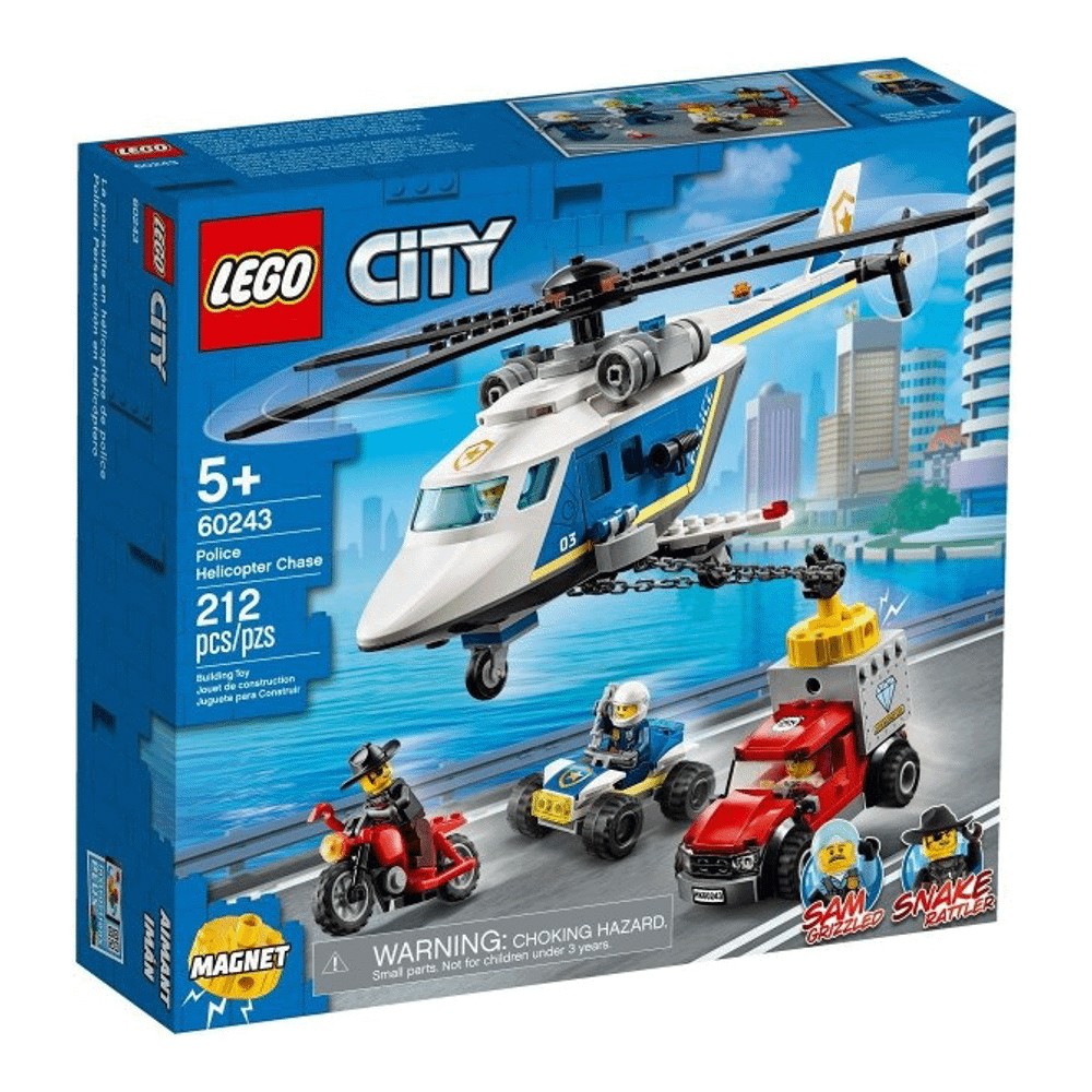 Конструктор LEGO City 60243 Полицейская погоня за вертолетом