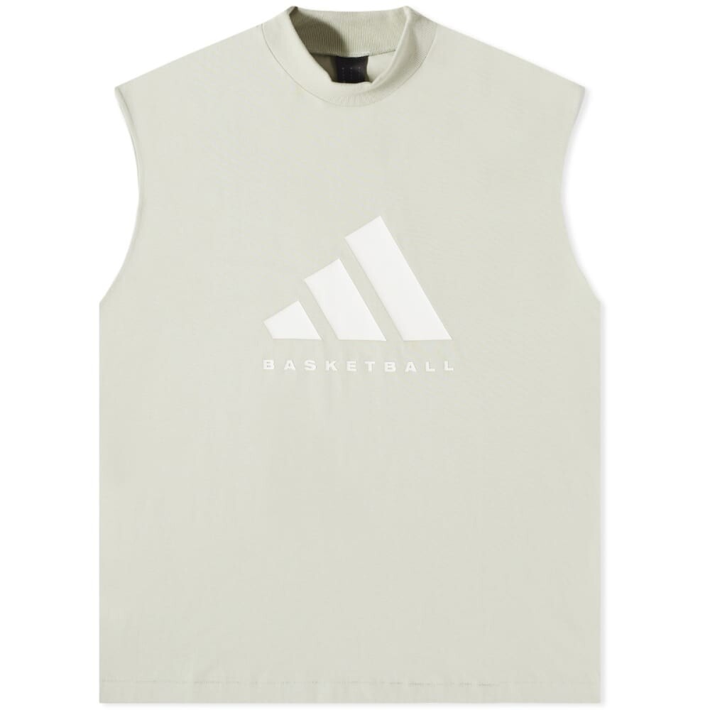 

Футболка Adidas Adidas Basketball Sleeveless Logo, светло-зеленый, Серый