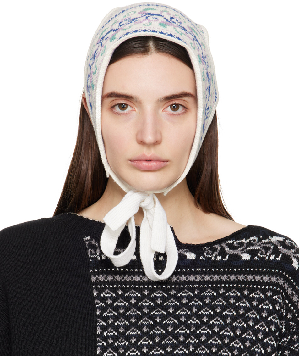 

Многоцветная шапка с графическим рисунком Mm6 Maison Margiela