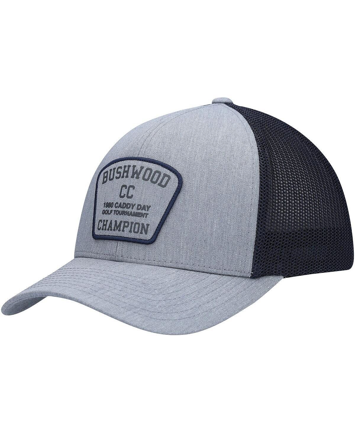 

Мужская серая регулируемая шляпа Presidential Suite Trucker с теплым оттенком Travis Mathew