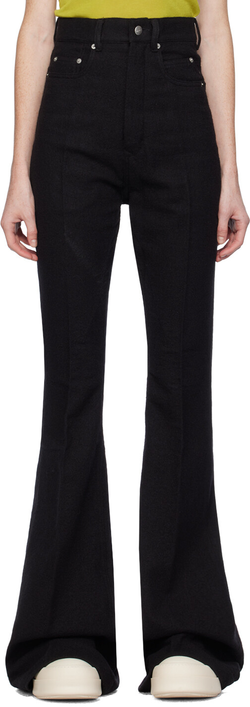 

Черные брюки из болана Rick Owens, Черный