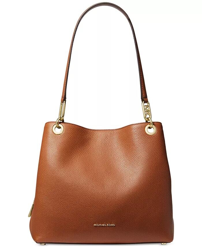 Большая кожаная сумка-тоут Kensington Michael Kors, зеленый