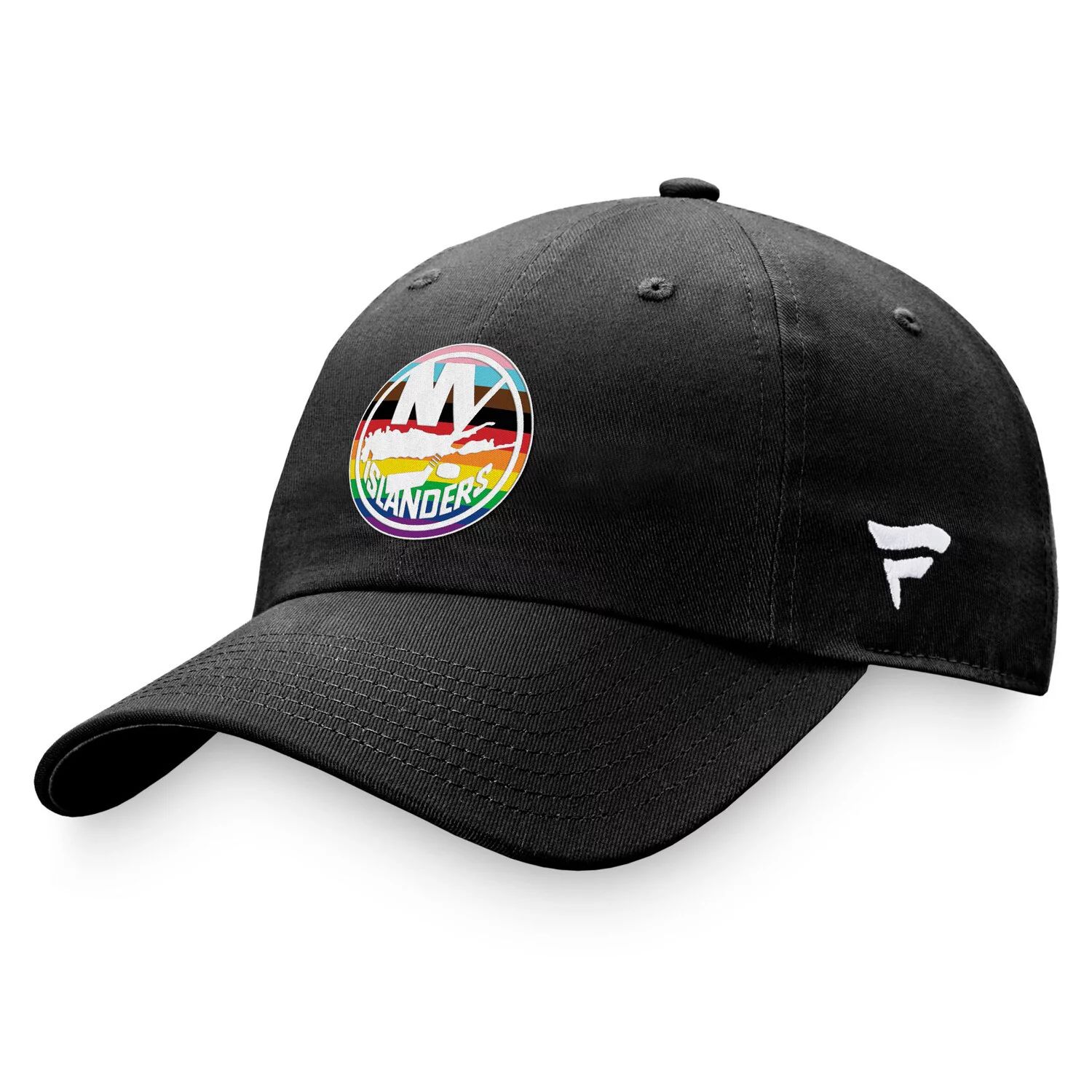 Мужская регулируемая шляпа с логотипом команды Fanatics черного цвета New York Islanders Pride