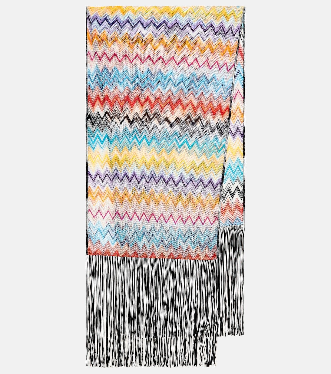 

Шарф с зигзагообразной бахромой Missoni, разноцветный