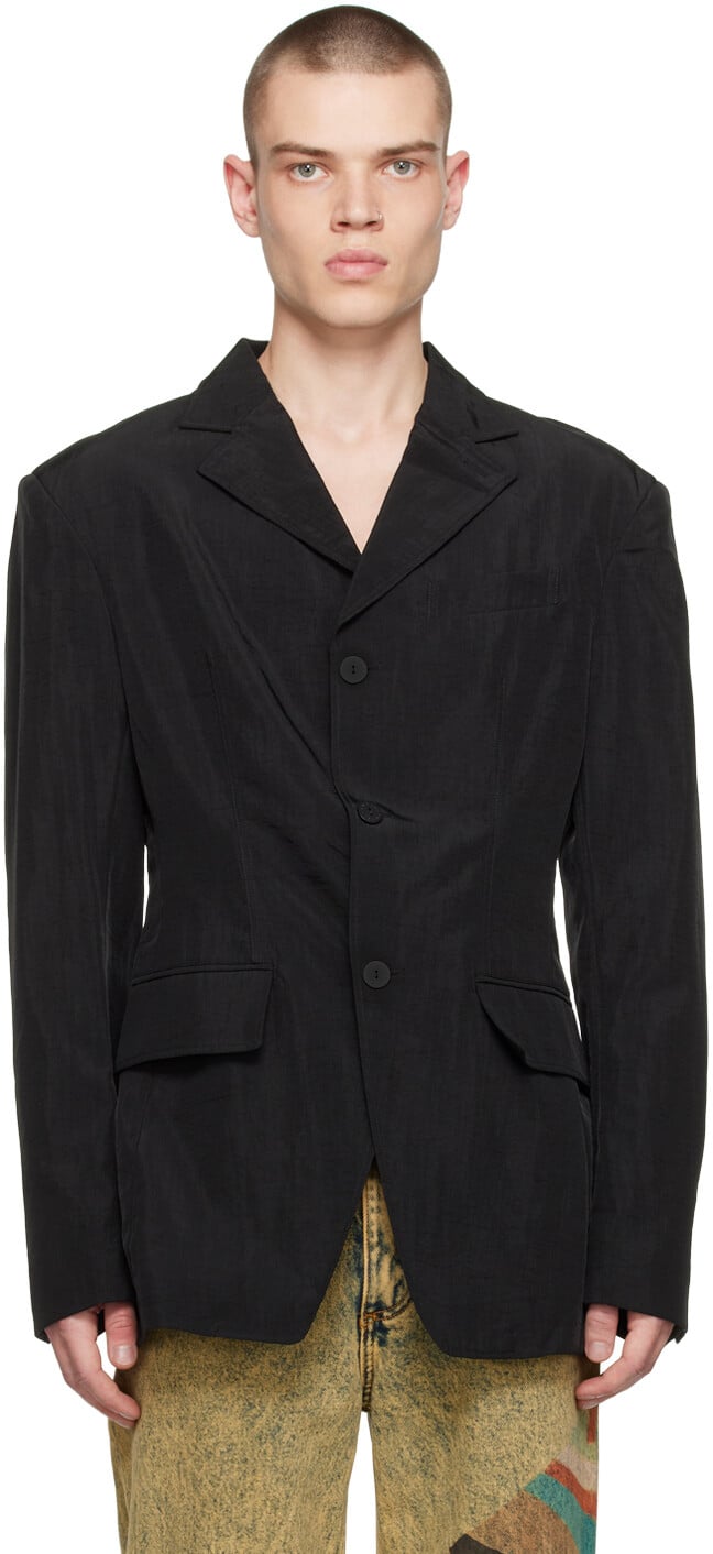 

Черный блейзер Husk Eckhaus Latta
