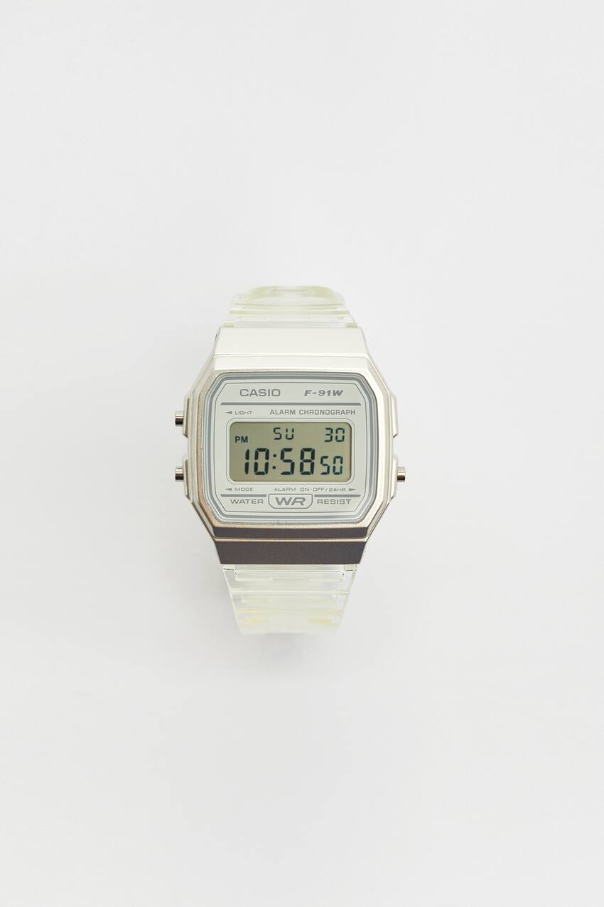 Цифровые часы Casio F-91WS-7EF Pull&Bear часы наручные мужские с будильником спортивные многофункциональные водонепроницаемые цифровые с ремешком из пу кожи 5 бар с подсветкой