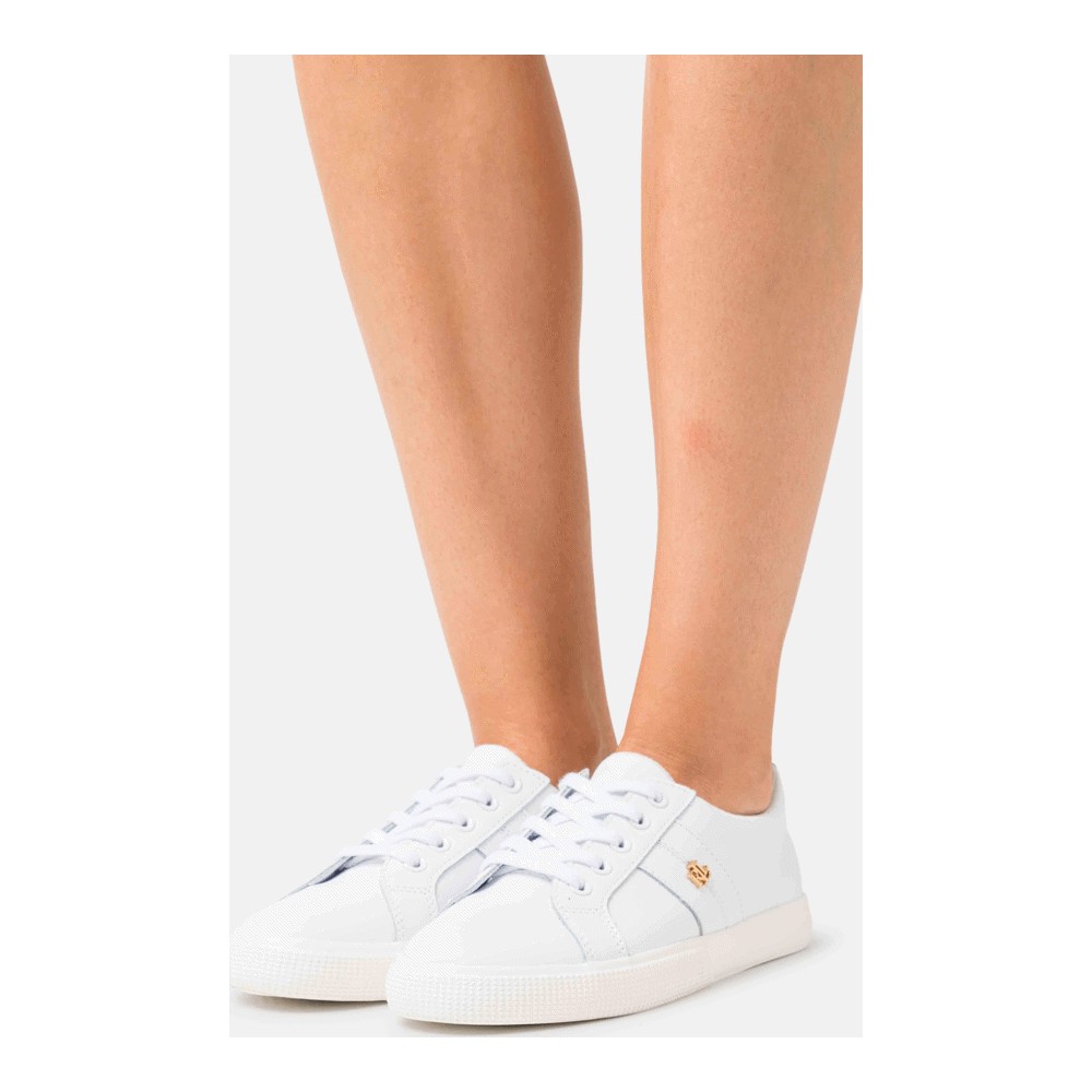 Кроссовки Lauren Ralph Lauren Janson Ii Action Leather Sneaker, real white - фото