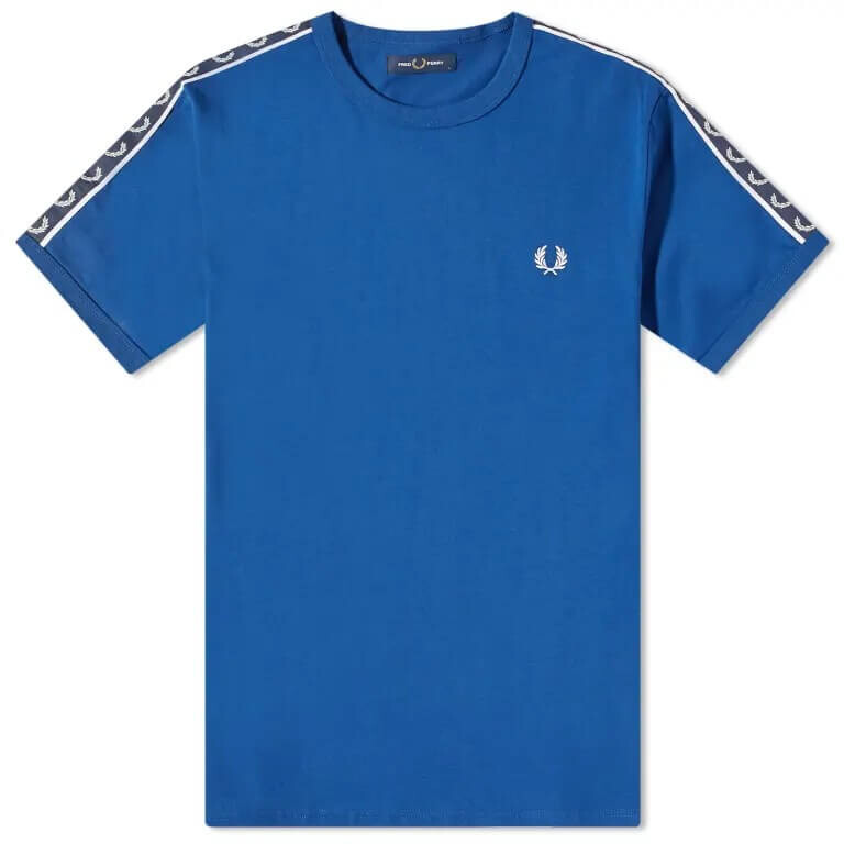 

Футболка Fred Perry Contrast Tape Ringer, оттенок кобальта и темно-синий