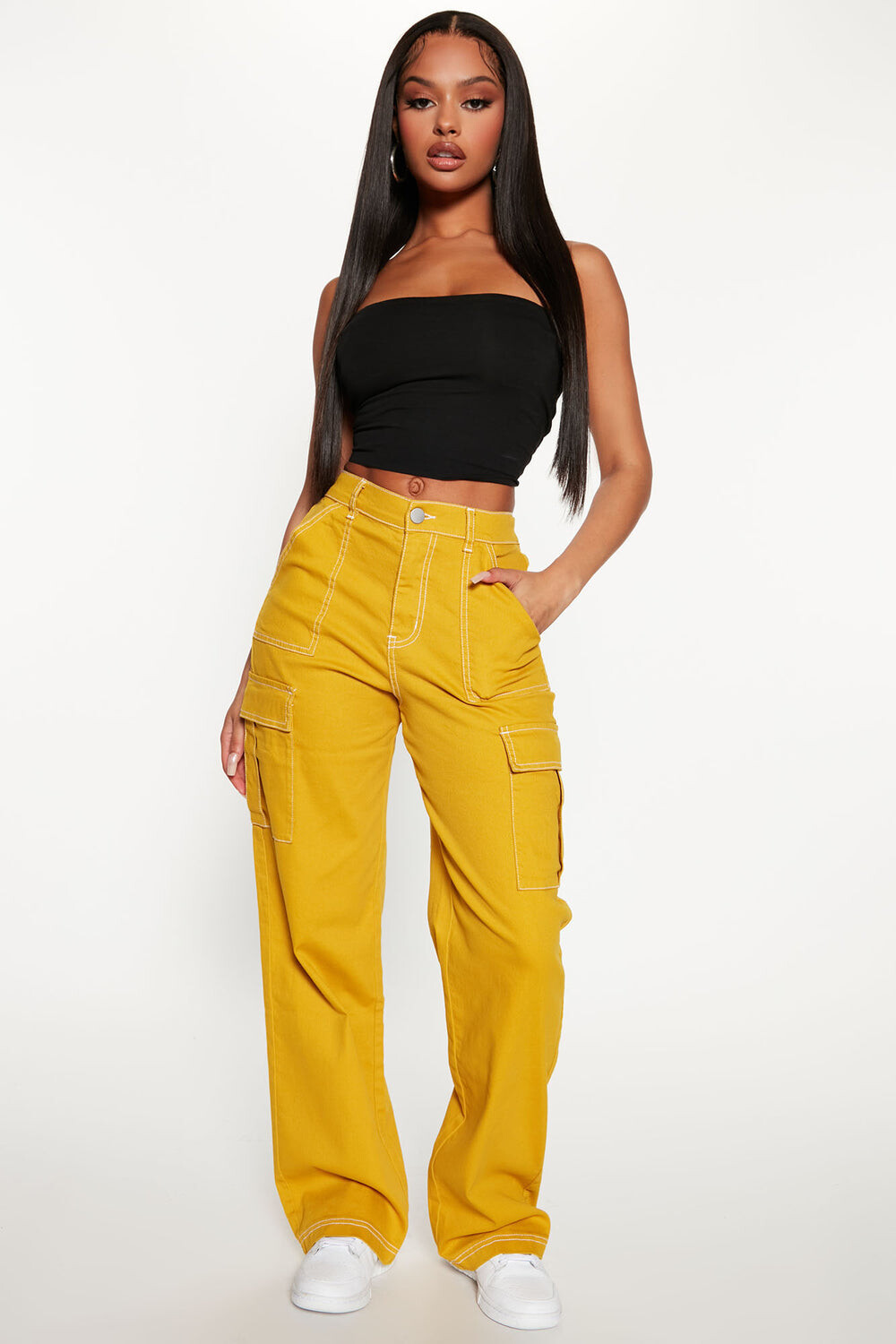 

Джинсы Fashion Nova 67807, желтый