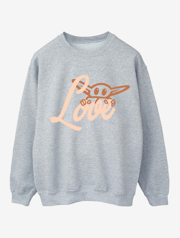 

NW2 Star Wars Grogu Love Outline Серая толстовка для взрослых George., серый