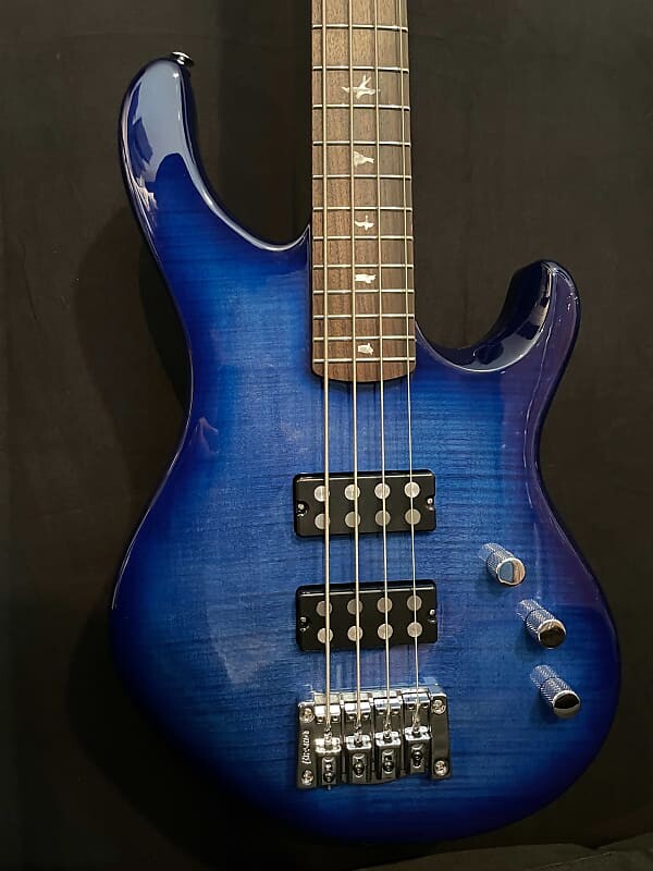 PRS SE Kingfisher bass 2022 Faded Blue Wraparound Burst kingfisher slithering snakes