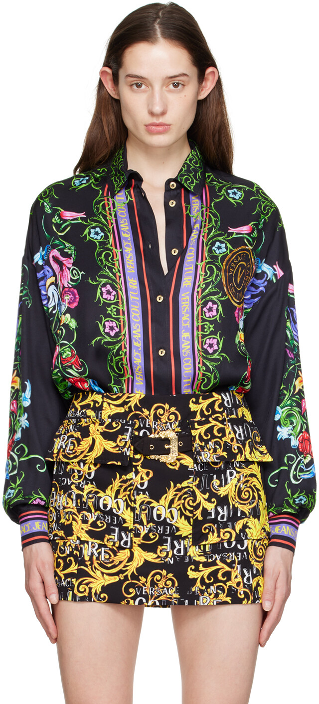 

Черная садовая рубашка Versace Jeans Couture
