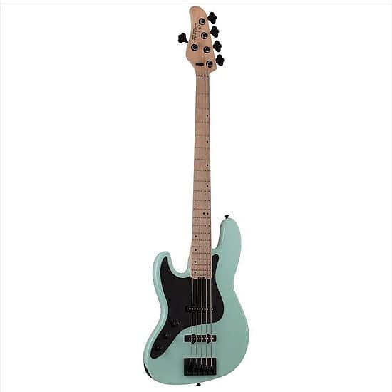 Schecter Guitar Research J5 Electric Bass/Maple Lefty, Seafoam Green 2915 J-5 W/Maple L/H