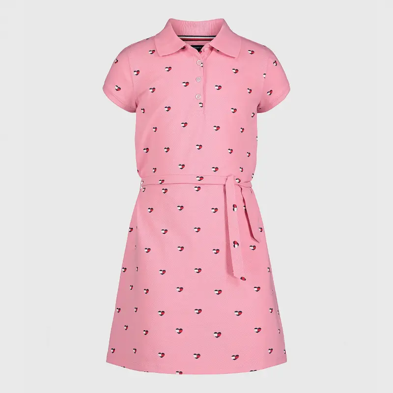 

Платье Tommy Hilfiger Big Kids' Hearts Polo, розовый