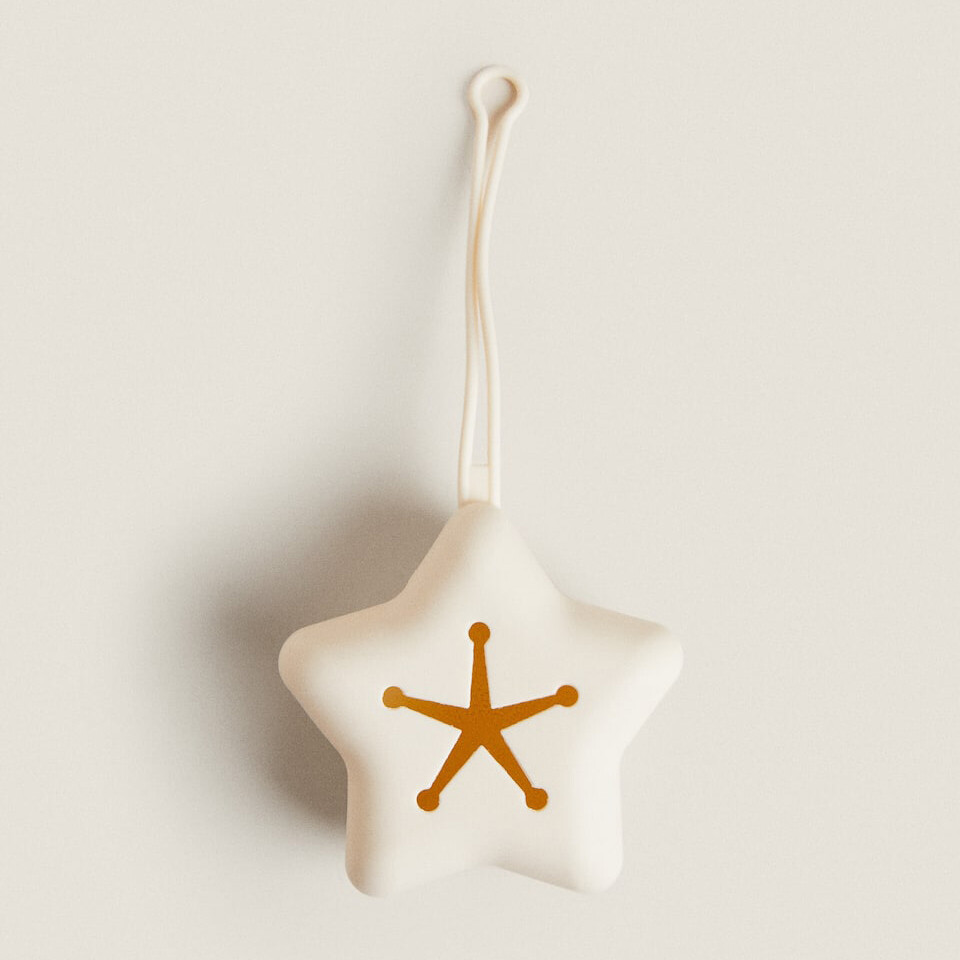 

Силиконовый чехол для пустышки Zara Home Star, кремовый