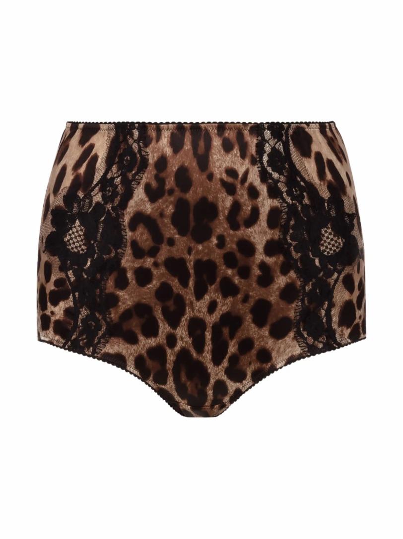 Шелковые трусы с леопардовым принтом Dolce&Gabbana носки женские прозрачные шелковые с леопардовым принтом