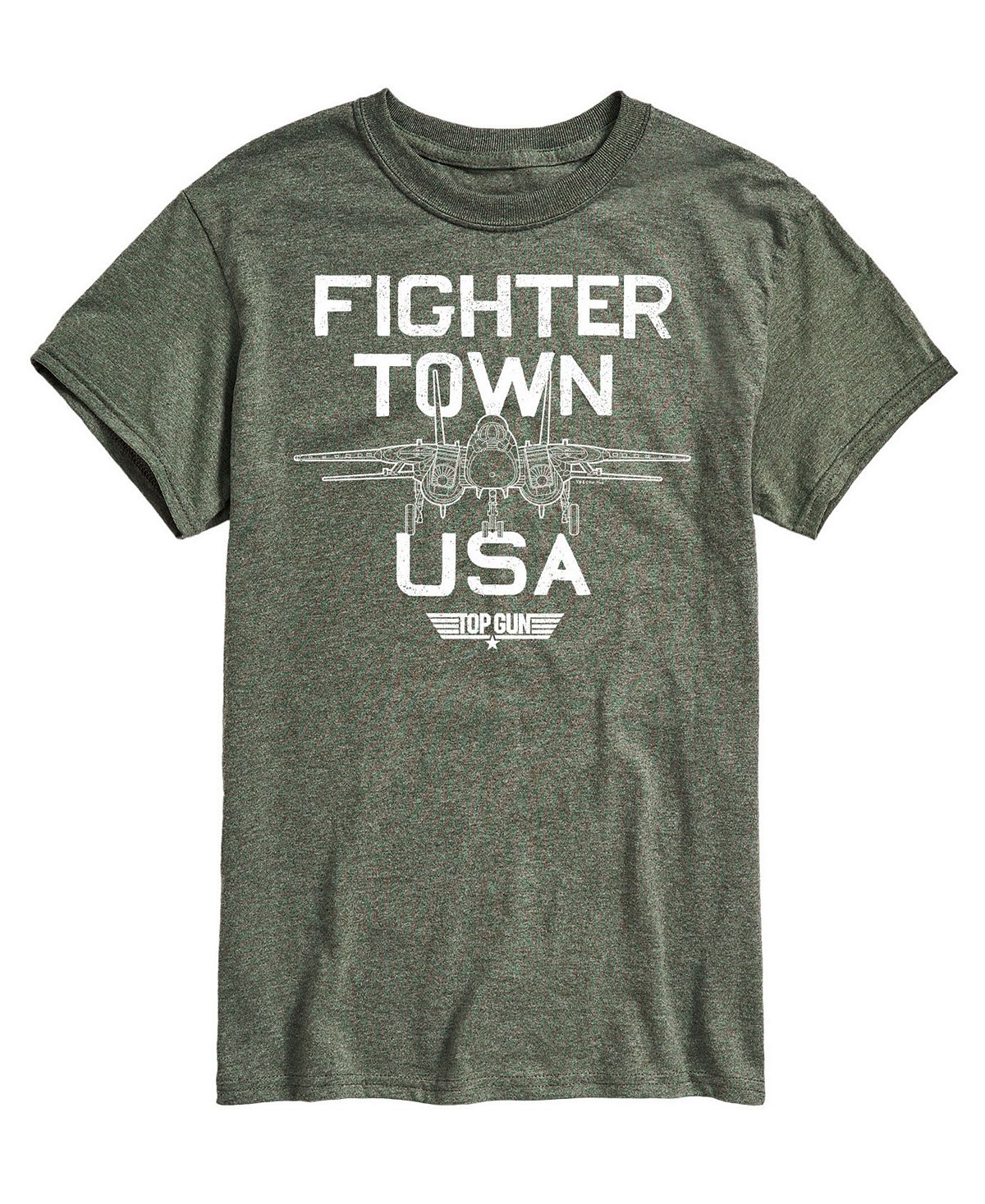 цена Мужская футболка с принтом top gun fighter town AIRWAVES, зеленый