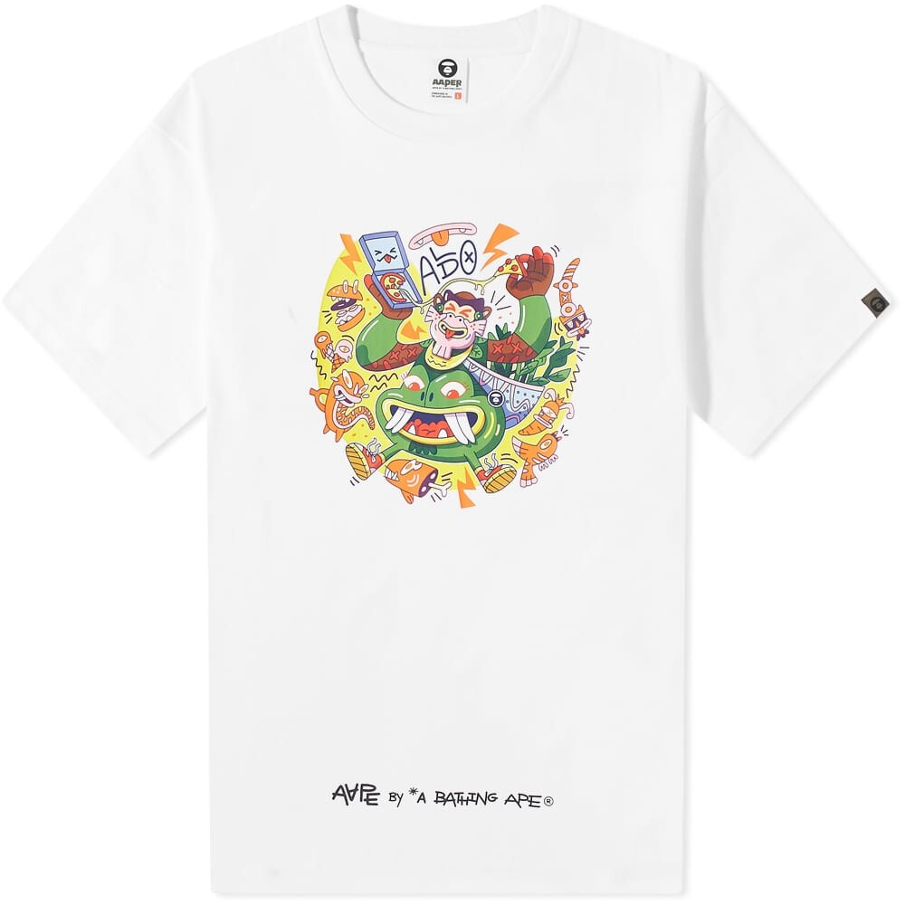 

Футболка AAPE x Jumping Lomo Aldo Tee, Белый