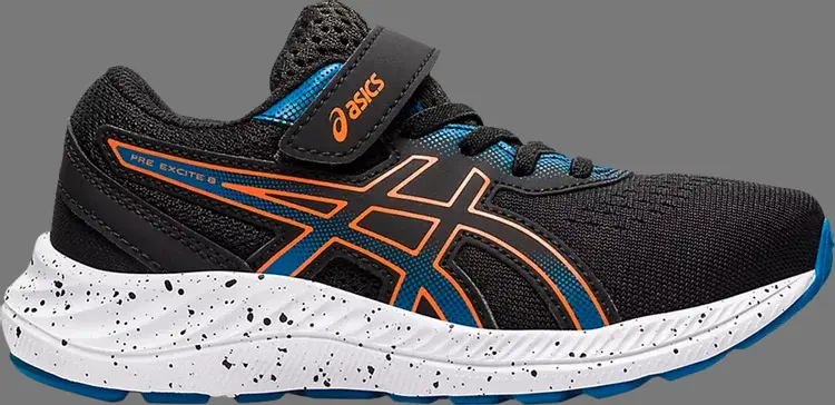 

Кроссовки pre excite 8 ps 'black marigold orange' Asics, черный