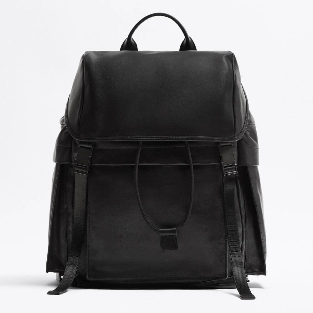 

Рюкзак Zara Leather Explorer, черный