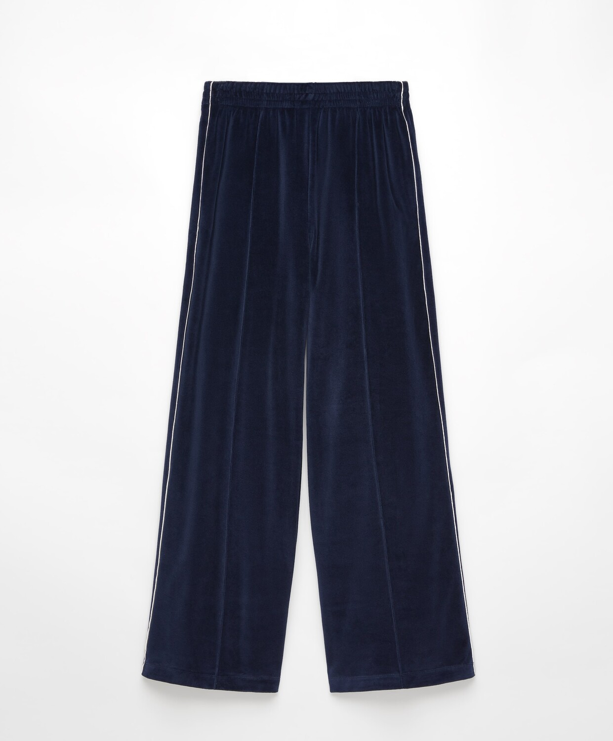 

Брюки Oysho Straight-leg Velour, темно-синий