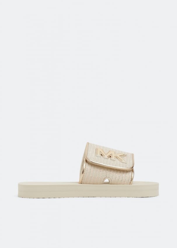 

Шлепанцы Michael Kors Eli Rylee slides, бежевый