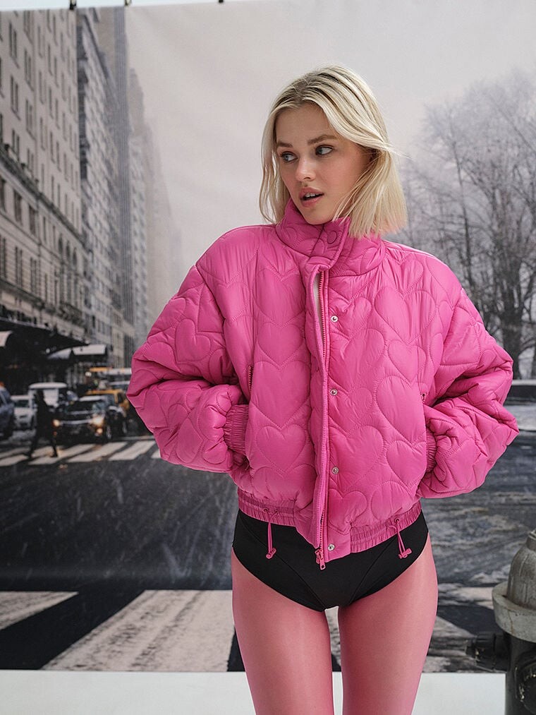 

Куртка For Love & Lemons Ichika Puffer, розовый