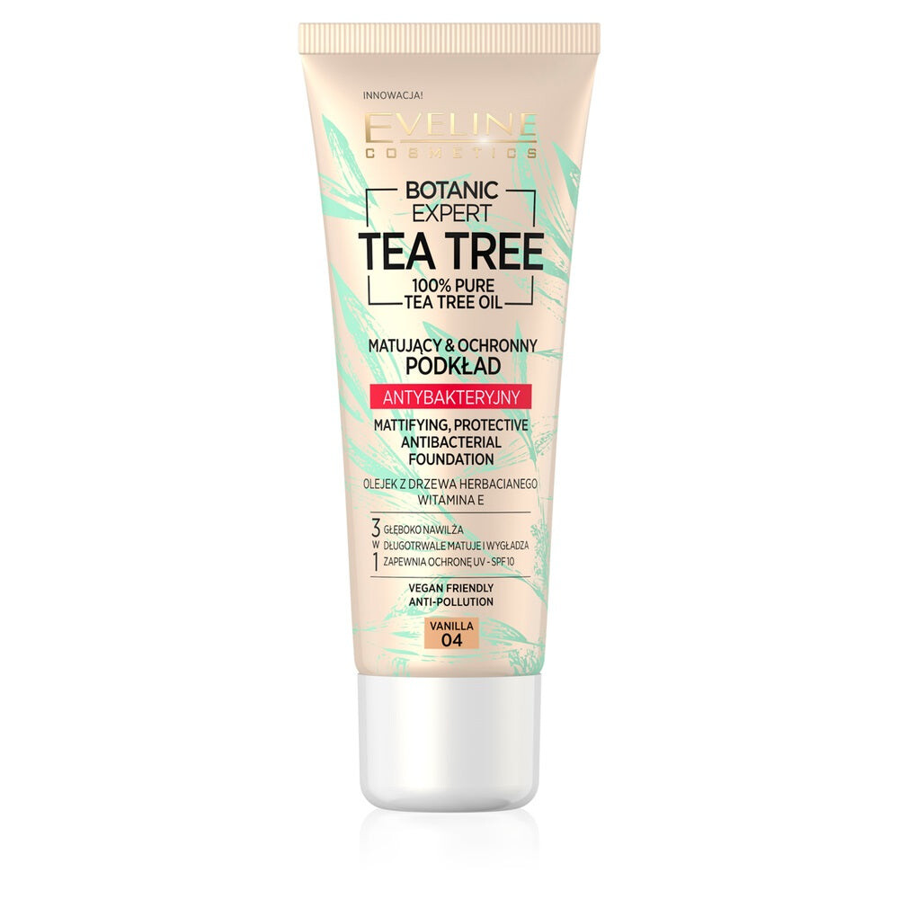 

Eveline Cosmetics Матирующая защитная антибактериальная основа Botanic Expert Tea Tree Foundation 04 Ваниль 30мл