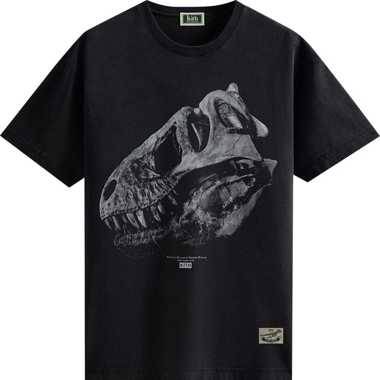 Футболка Kith For AMNH T-Rex Vintage Tee 'Black', черный - фото