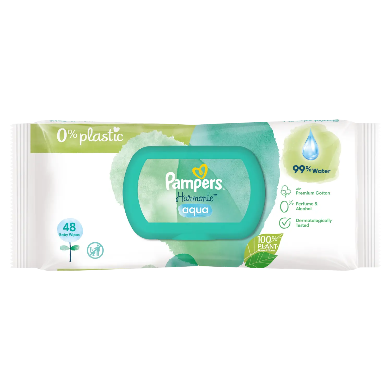 

Pampers Harmonie Aqua салфетки для ухода, 4x48 шт/1 упаковка
