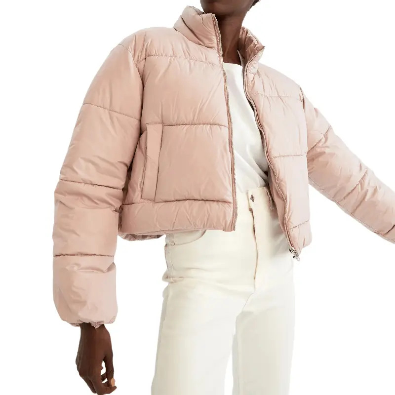 

Куртка утепленная DeFacto Cropped fit, розовый