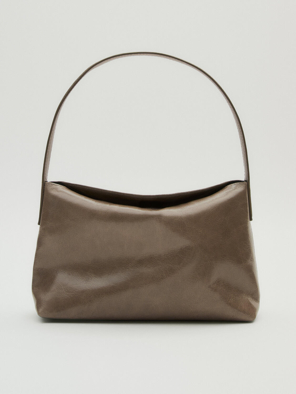 

Кожаная сумка 90-х годов Massimo Dutti, серо-коричневый